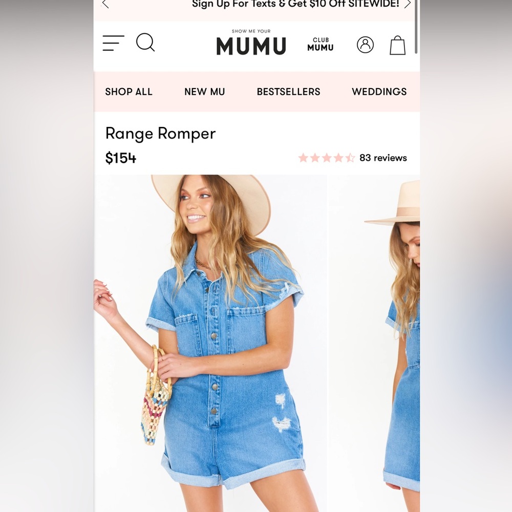 Show Me your MuMu Denim Range Romper